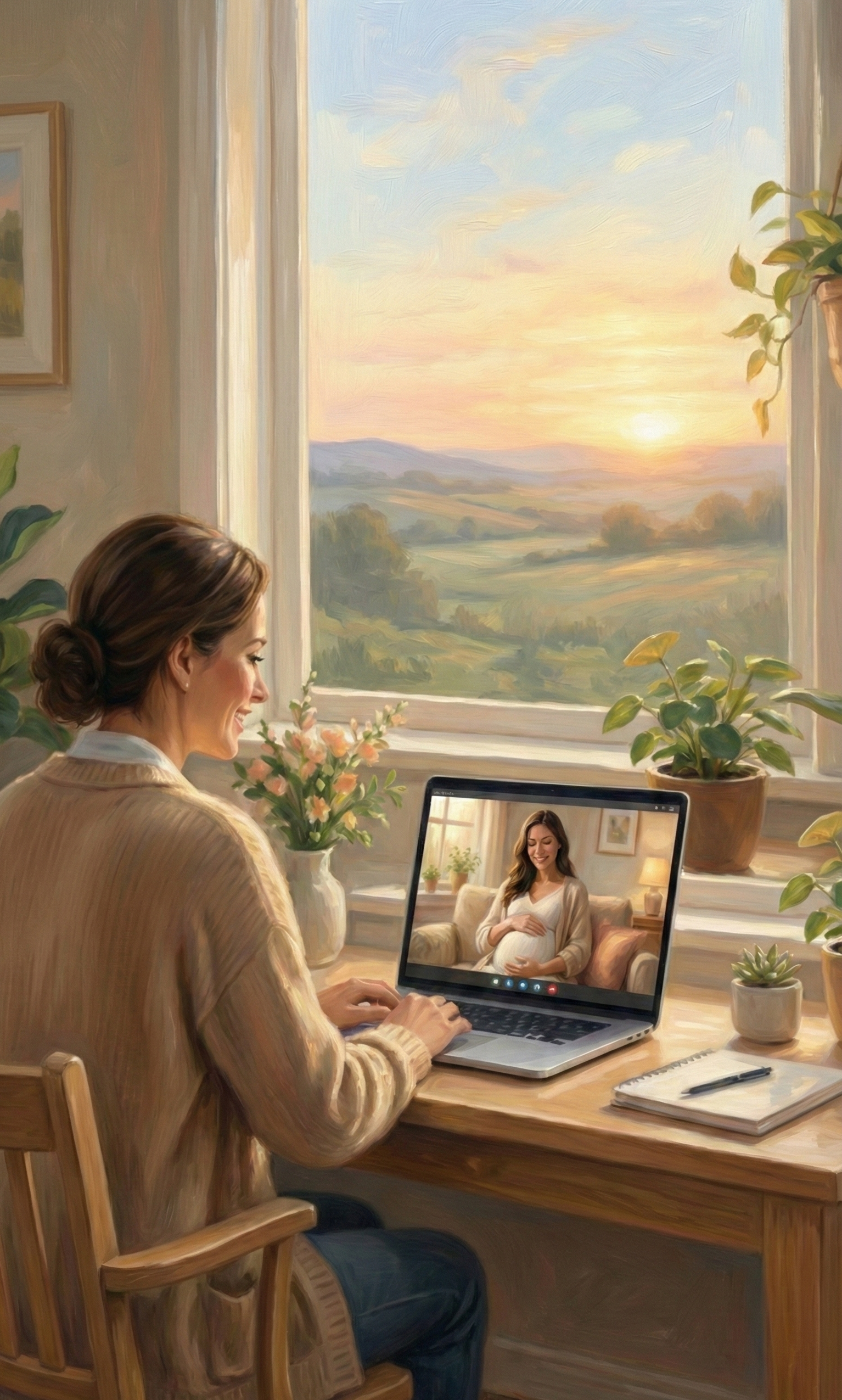 Healthcare professional working